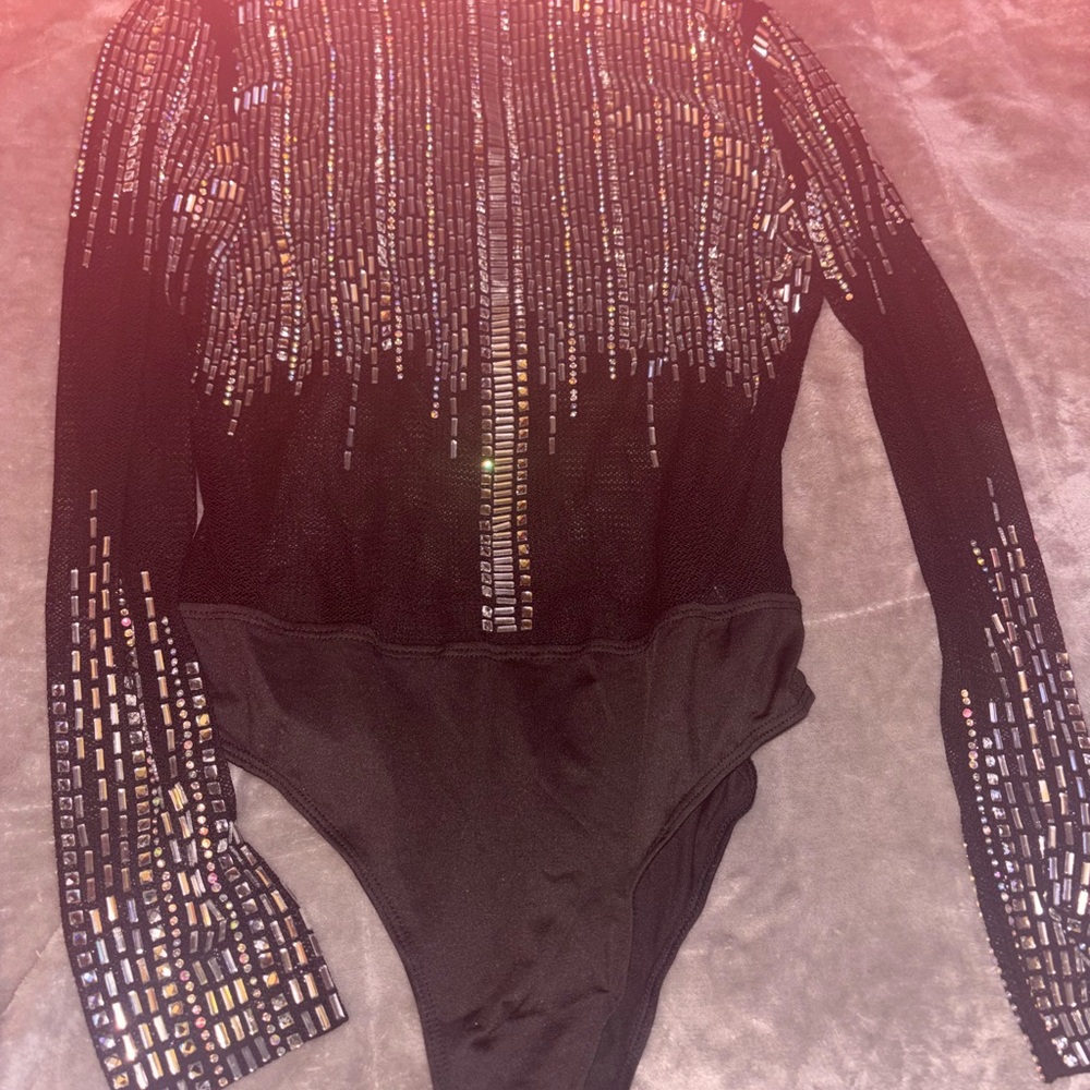 Fashion Nova NWT Black Sequin short and skirt set